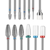 Electronic File For Nails 13PC Bits Set, Drill Bits for Nails, Safety Nail Drill Bits for Women Nails Tools